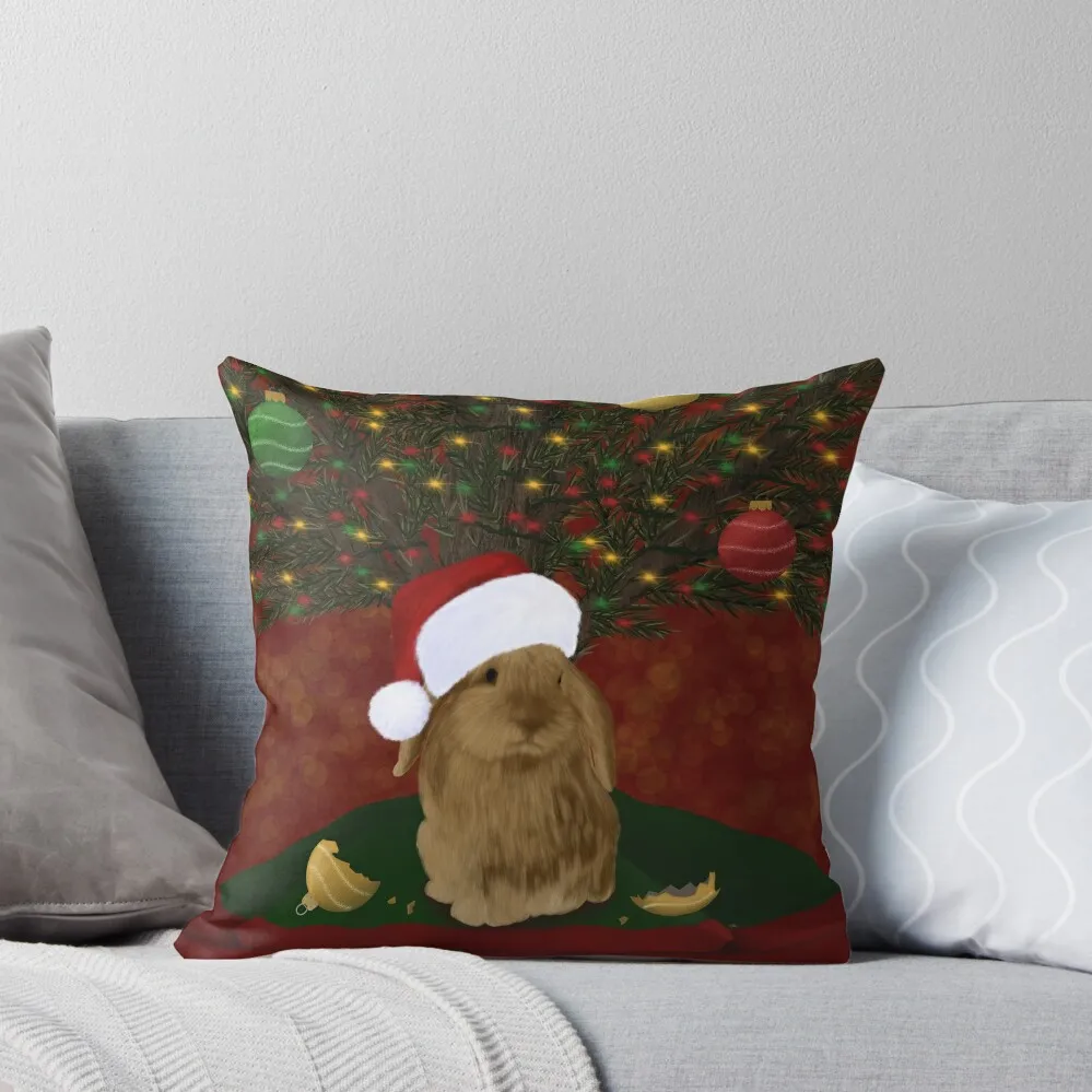 

Naughty Christmas Bunny Throw Pillow Cusions Cover Decorative Cushion Cushion Cover For Sofa Christmas s Covers pillow