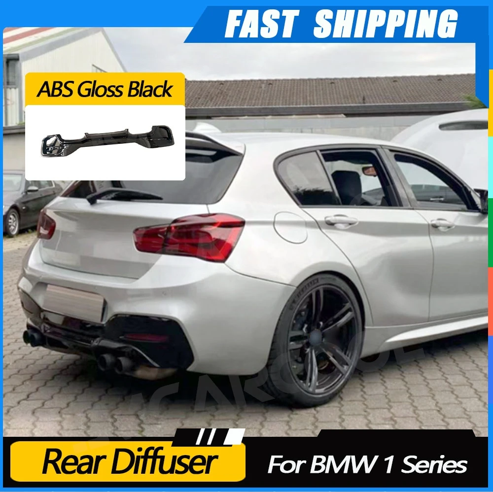 

ABS Gloss Black Car Accessorise Rear Bumper Lip Diffuser Extension Covers For BMW 1 Series F20 M Sport M135i M140i 2015-2018