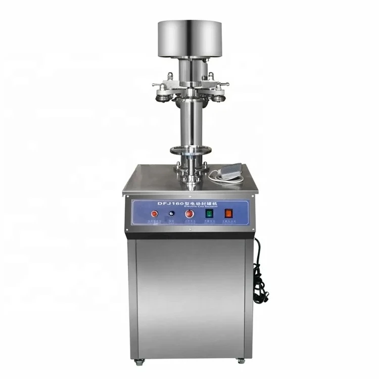Wholesale Price Vertical Large Size Semi Automatic Beer Tin Can Sealing Machine