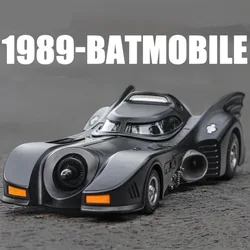 1/24 Classic Movie Car Batmobile Bat Alloy Sports Car Model Diecasts Metal Racing Car Model Sound Light Simulation Kids Toy Gift