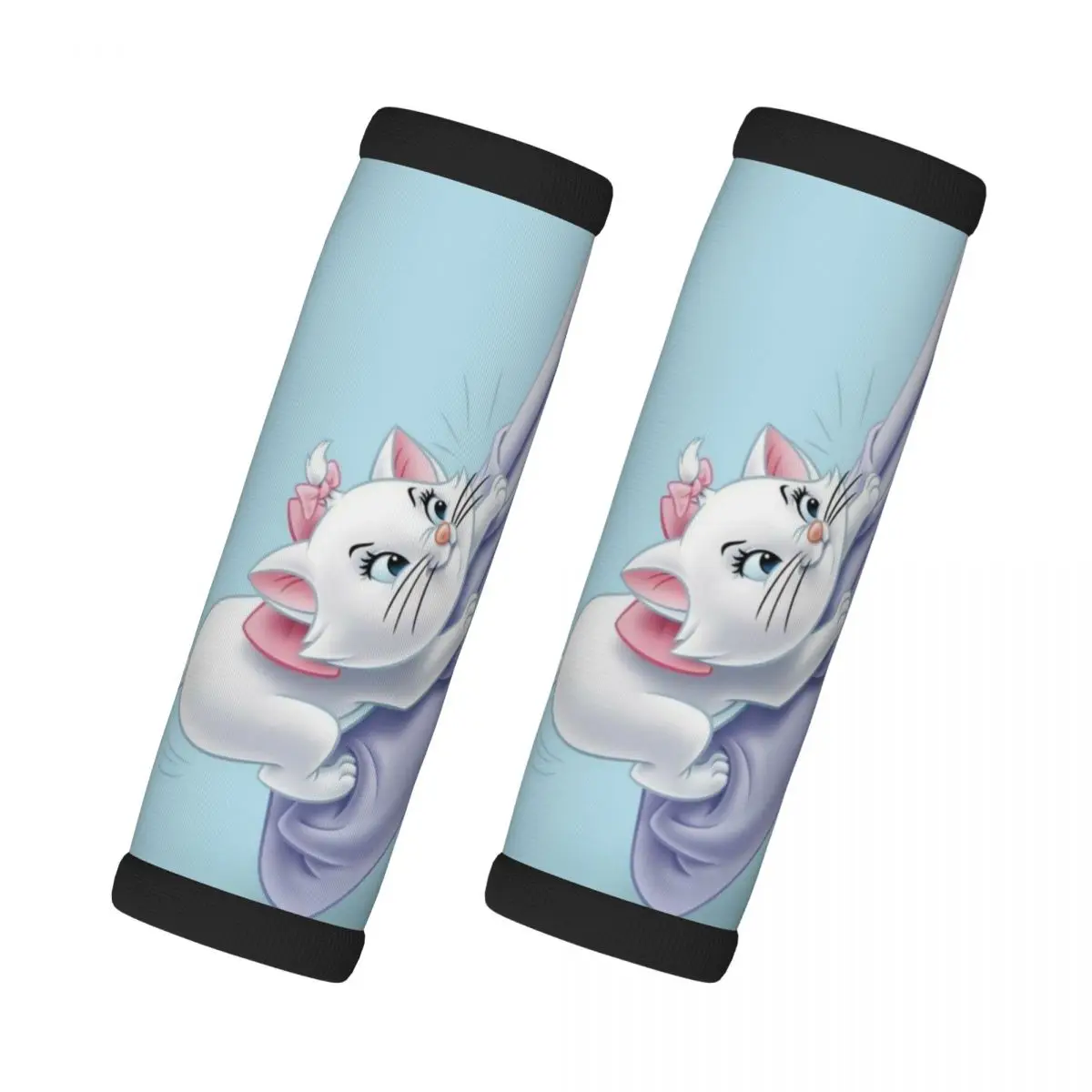 

Custom The Aristocats Luggage Handles Wrap Grips 2 Pcs Handle Grip For Travel Bag Luggage Suitcase Airplane Marie Painting Soft