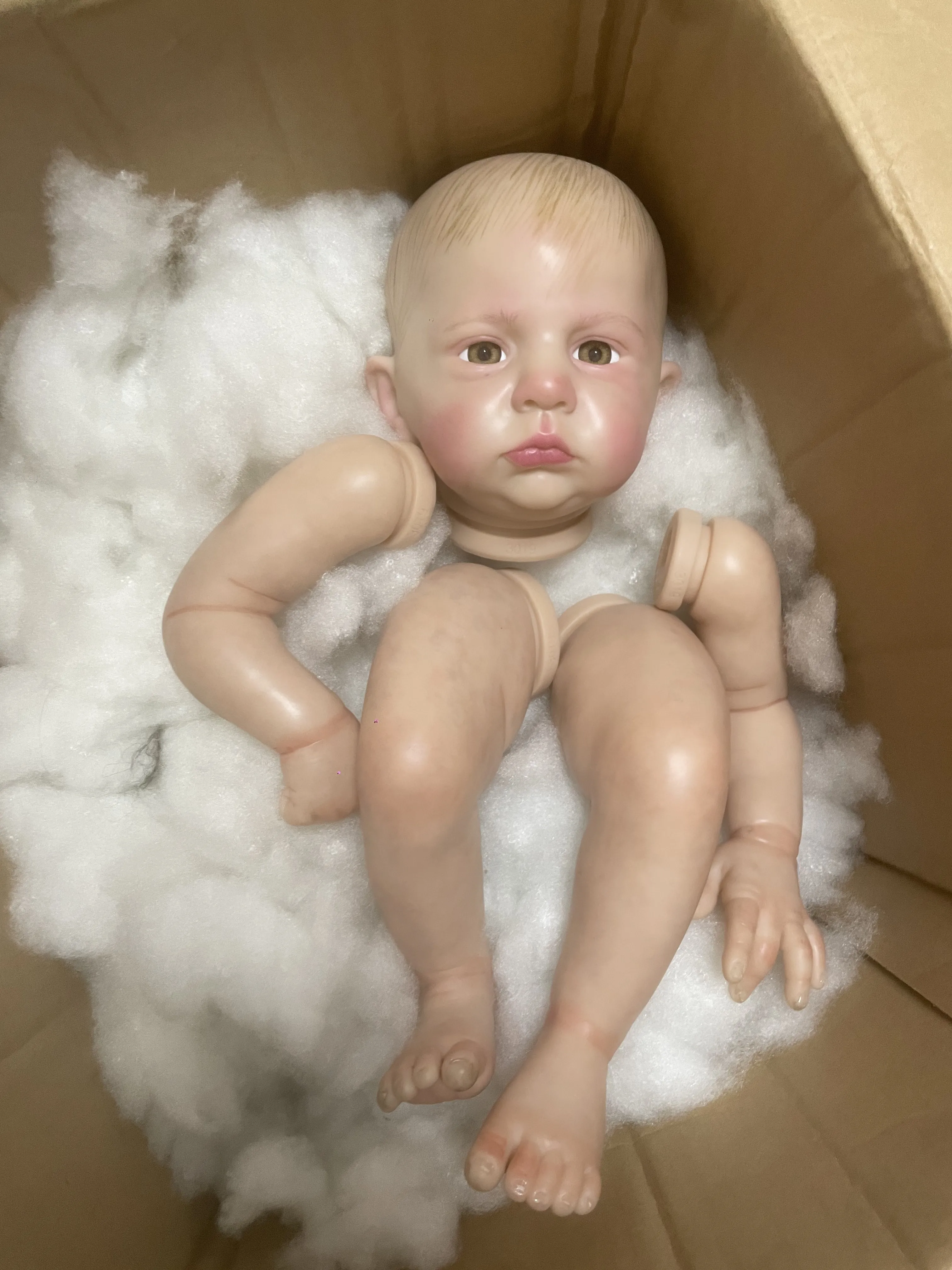 

Clearance FBBD Customized Limited Supply 24inch Reborn Baby Cameron Painted Hair DIY Part With Cloth Body Painted Kit