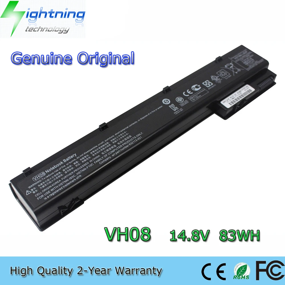 Brandnew Genuíno Original Vh08 14.8v 83wh Bateria do Portátil para hp Elitebook 8560w 8570 8760w 8770w Vh08xl Hstnn-lb2q