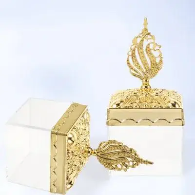 

12Pcs Goodie Boxes Transparent Decoration Elegant Design Perfect for Wedding Party Favors and Festival Celebrations