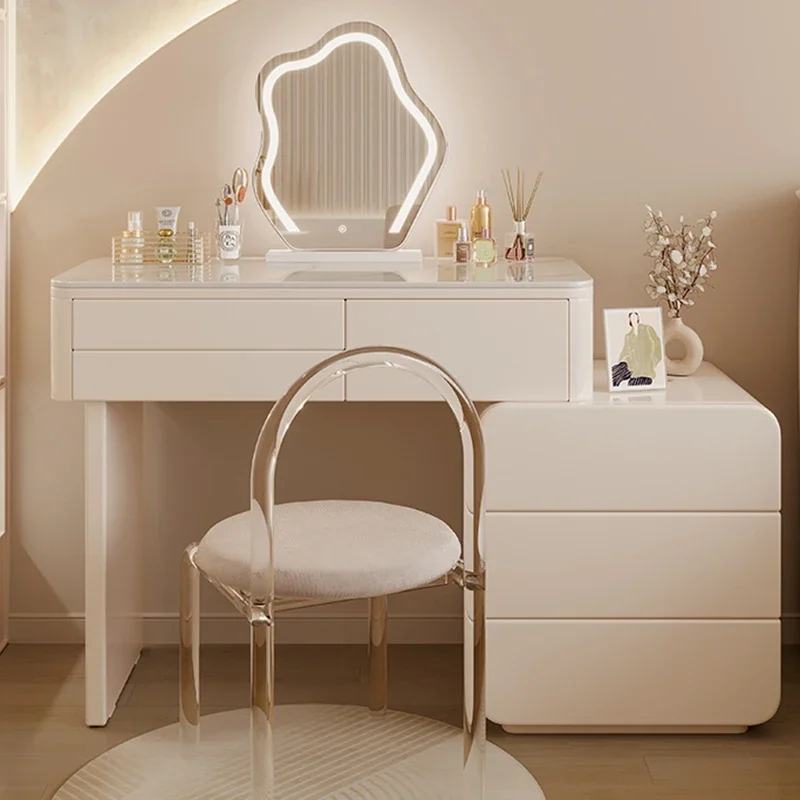 Bedroom Chest Of Drawers Toiletries Makeup Mirror White Dresser Portable Toilet Organizers Storage Furniture For Beauty Salon