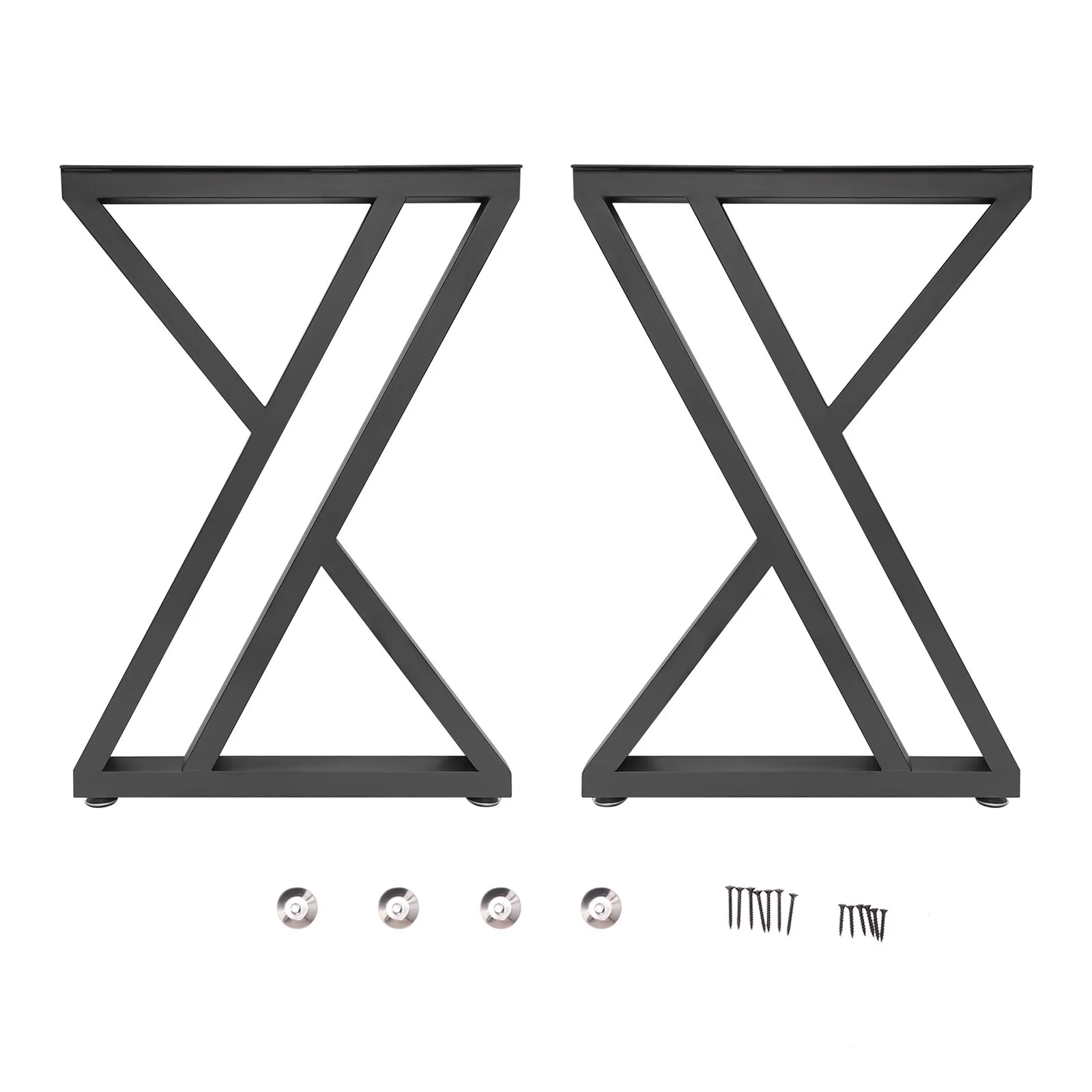 모던, 산업용 검정 철제, 고무 금속 가구 다리, 산업용 금속 테이블 다리, 검정색 가구 다리