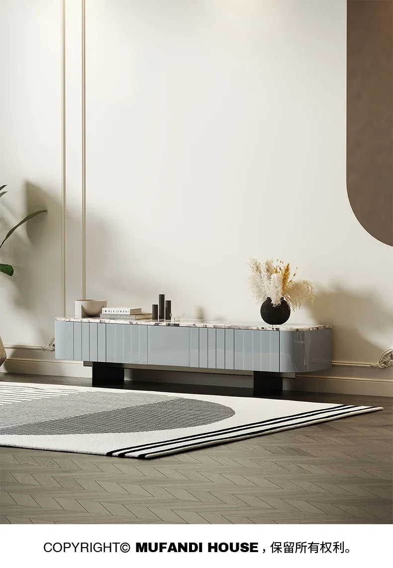 

Italian TV Cabinet Simple Modern Nordic Living Room Paint Floor Cabinet