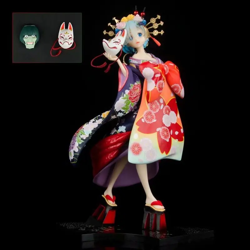 

Аниме-фигурка Рем Ойран Дочу в кимоно из Re:Zero - Жизнь в другом мире, коллекционная статуэтка для взрослых, украшение для рабочего стола A665