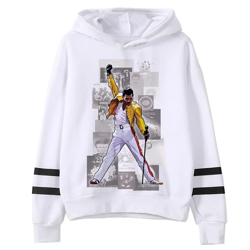 Freddie Mercury Mecury the Queen Band hoodies male printed grunge men sweatshirts graphic hip hop