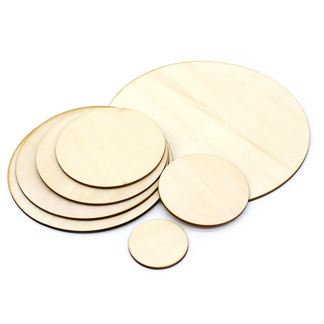 Round Disc 50-400mm Craft Board 3mm Thick Model Wood Slices DIY Craft Sand Table Painted Model Materials Accessories