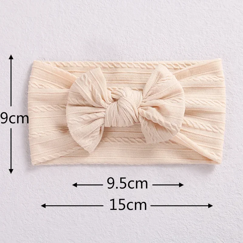 New Baby Headband Child Bowknot Headwear Cables Turban for Girl Hairbands Kids Elastic Bow Headwrap Infant Baby Hair Accessories