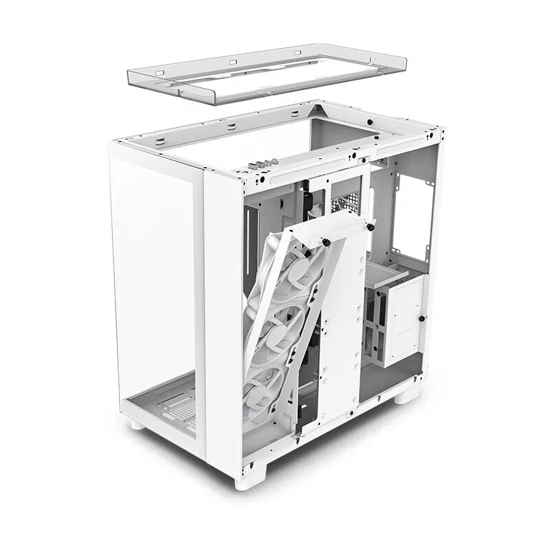 Custodia per computer originale NZ-XT H9 Elite Supporto Mid-Tower a doppia camera Custodia per PC da gioco desktop ATX / Micro-ATX / Mini-ITX