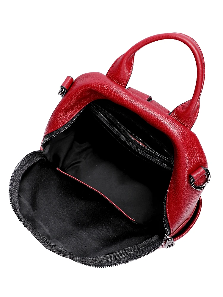 DOLEESUNE-Mochila informal de piel auténtica para mujer, bolso de hombro elegante, a la moda