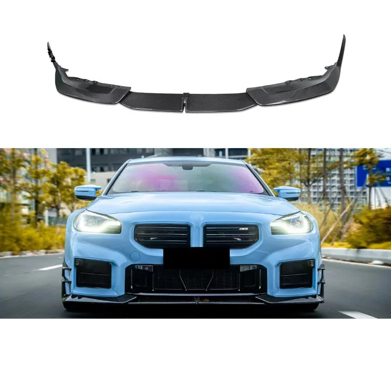

Applicable to BMW M2 G87 dry carbon fiber front lip three-section front shovel chin modified auto parts body kit