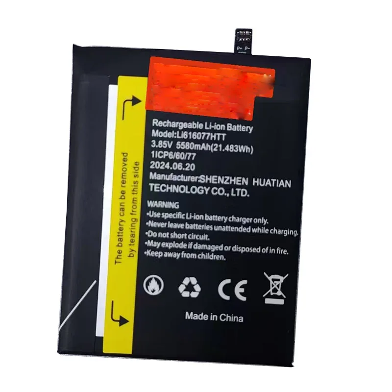 for Blackview BV4900 battery 5580mAh High capacity Long standby time for Blackview Li616077HTT battery