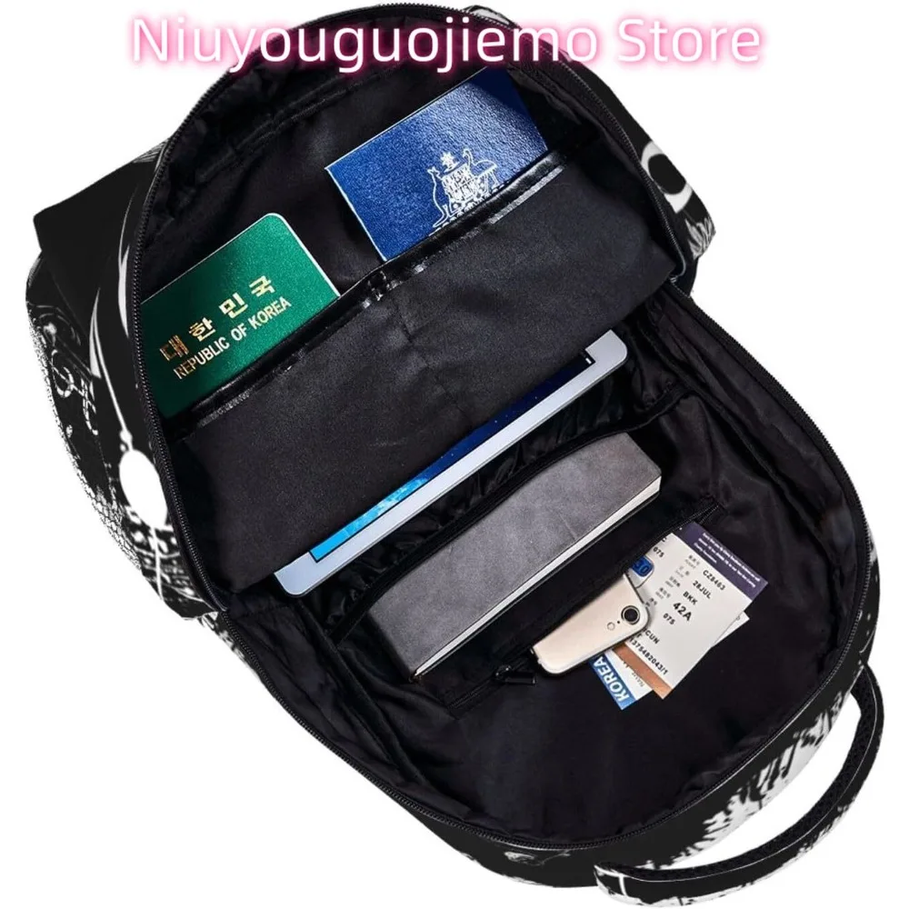 Ransel Laptop Ringan Catatan Piano Lucu Lucu Ransel Daypack Kasual Perjalanan Serbaguna Ringan Ransel Kampus Uniseks untuk M