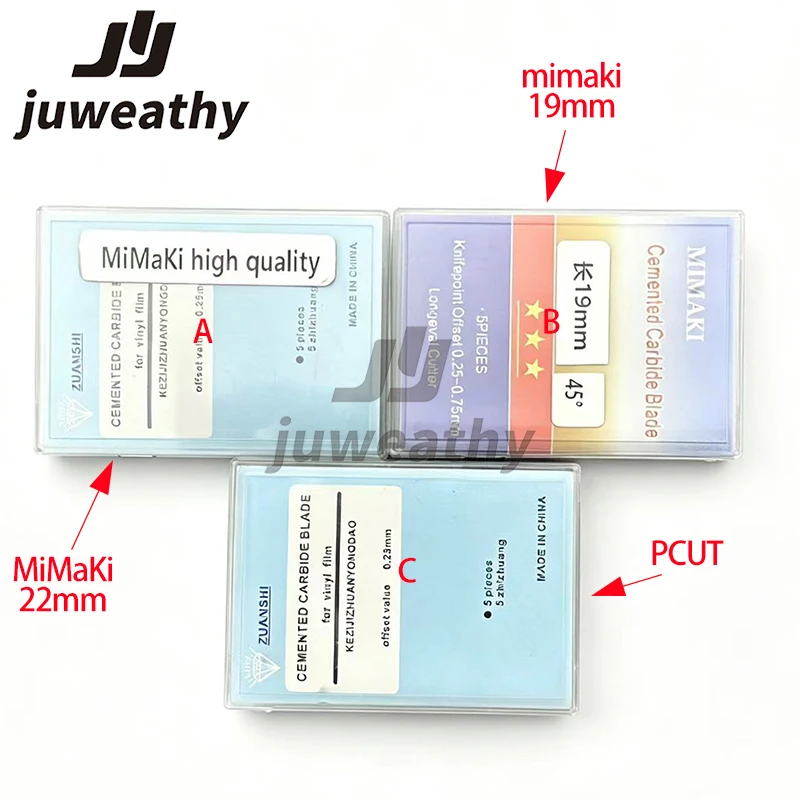

5PCS For Mimaki for PCTU Tungsten Carbide Cutting Blade Vinyl Cutter Plotter Engraving Machine Knife