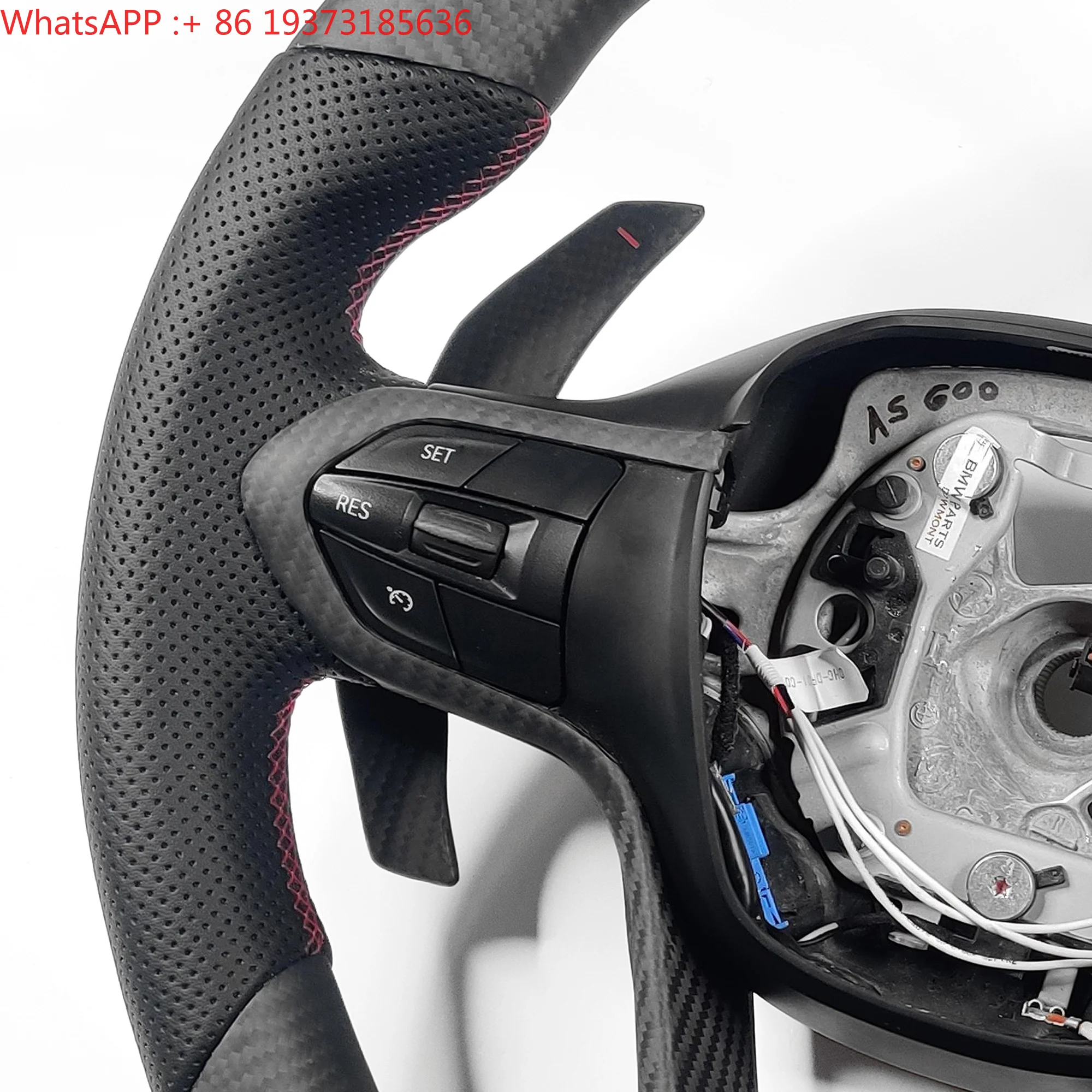 For Private Custom Matte Carbon Fiber Steering Wheel with LED Display & Shift Paddle for BMW I8 Steering Wheels