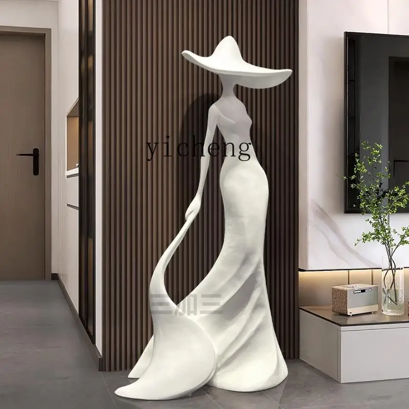 

XL figure abstract art floor-to-ceiling ornaments hotel shopping mall TV cabinet sofa decoration porch sculpture