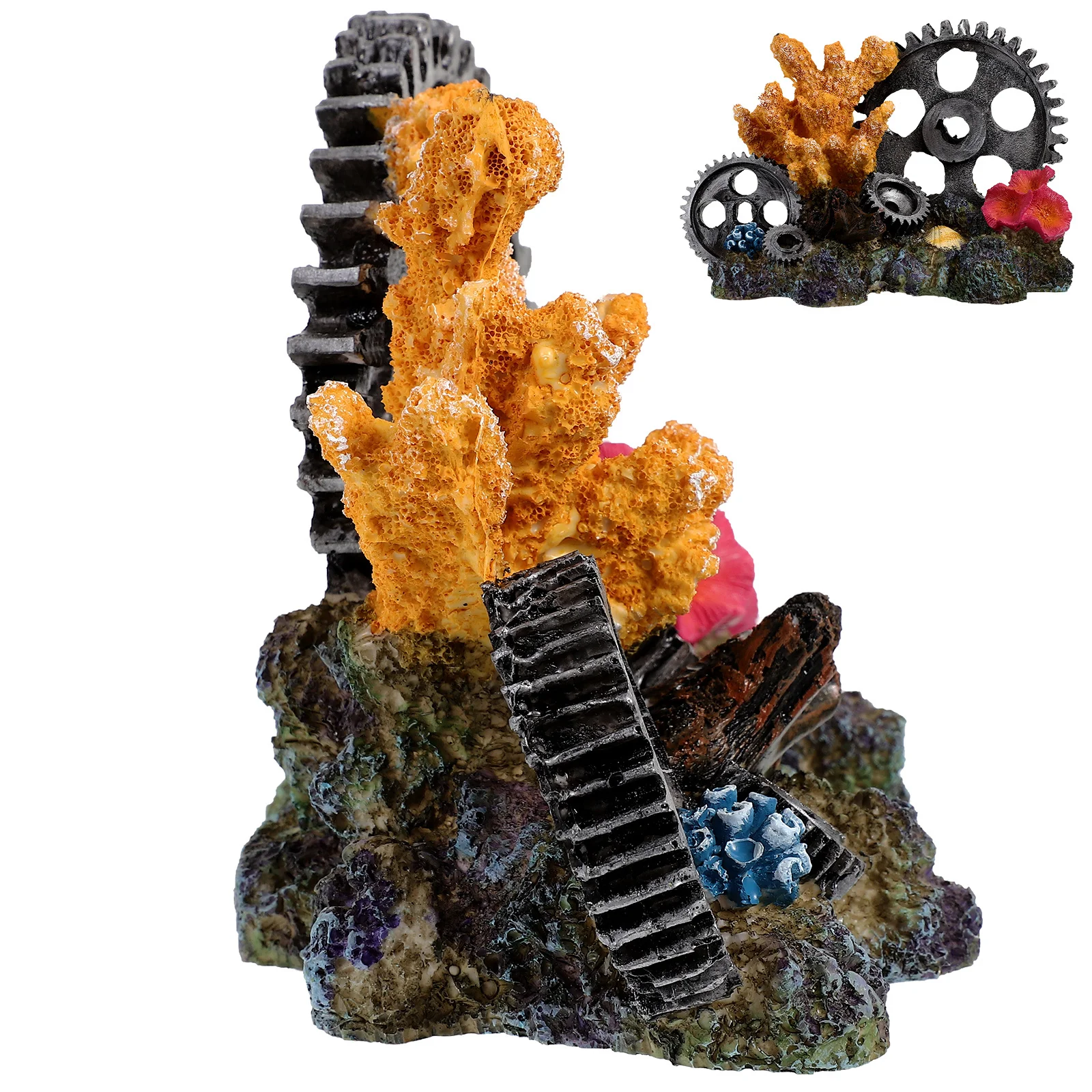 

1Pcs Realistic Resin Rockery Decoration for Aquarium Small Fish Ornament Simulation Stone Creative Aquatic Decor