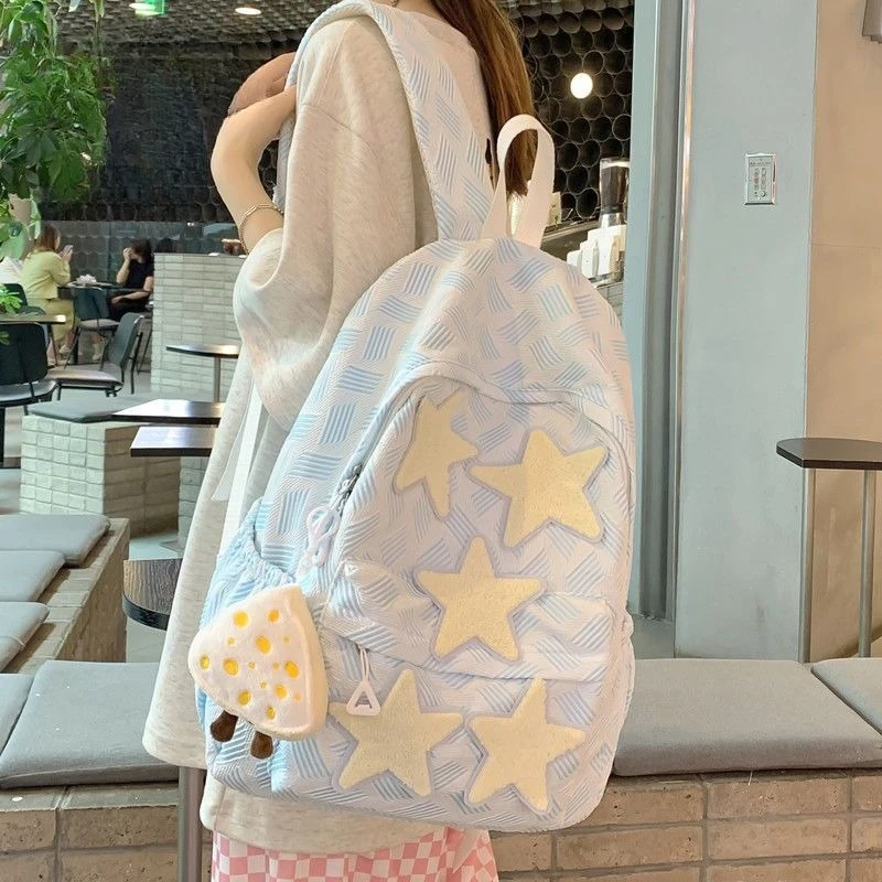 

Large Capacity Laptop Schoolbag Dopamine College Backpack Teenage Youth Backpack Lightweight Multi-pockets school bags