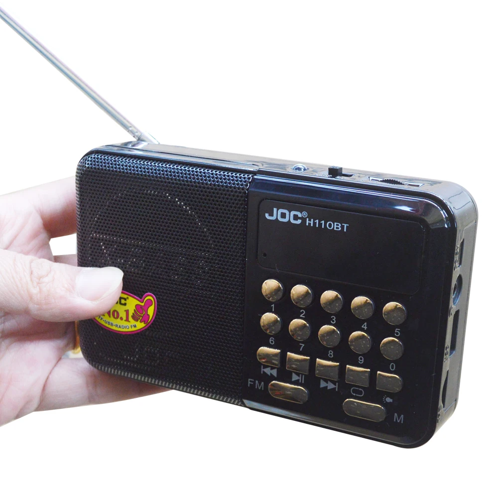 مكبر صوت متوافق مع البلوتوث، مكبرات صوت ستيريو محمولة وراديو FM، مشغل بطاقات USB TF قابلة لإعادة الشحن مع جهاز استقبال ستيريو FM #2