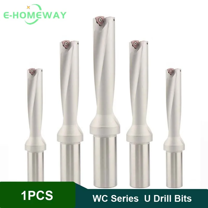 

WC Series Insert U-Drill Bits Metal Drill High Speed Steel 15mm-55mm Depth 2D 3D 4D 5D Indexable Machinery Lathes CNC Deep Hole