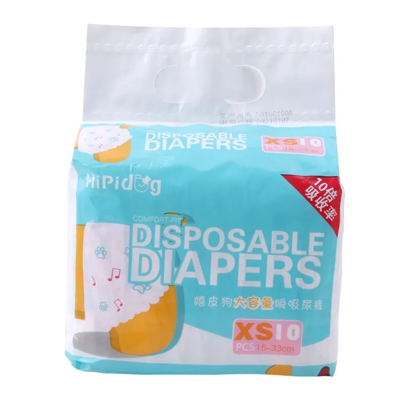 10PCS/Bag Disposable Dog Diapers Diaper For Dogs Pet Female Leakproof Nappies Puppy Super Absorption Physiological Pants