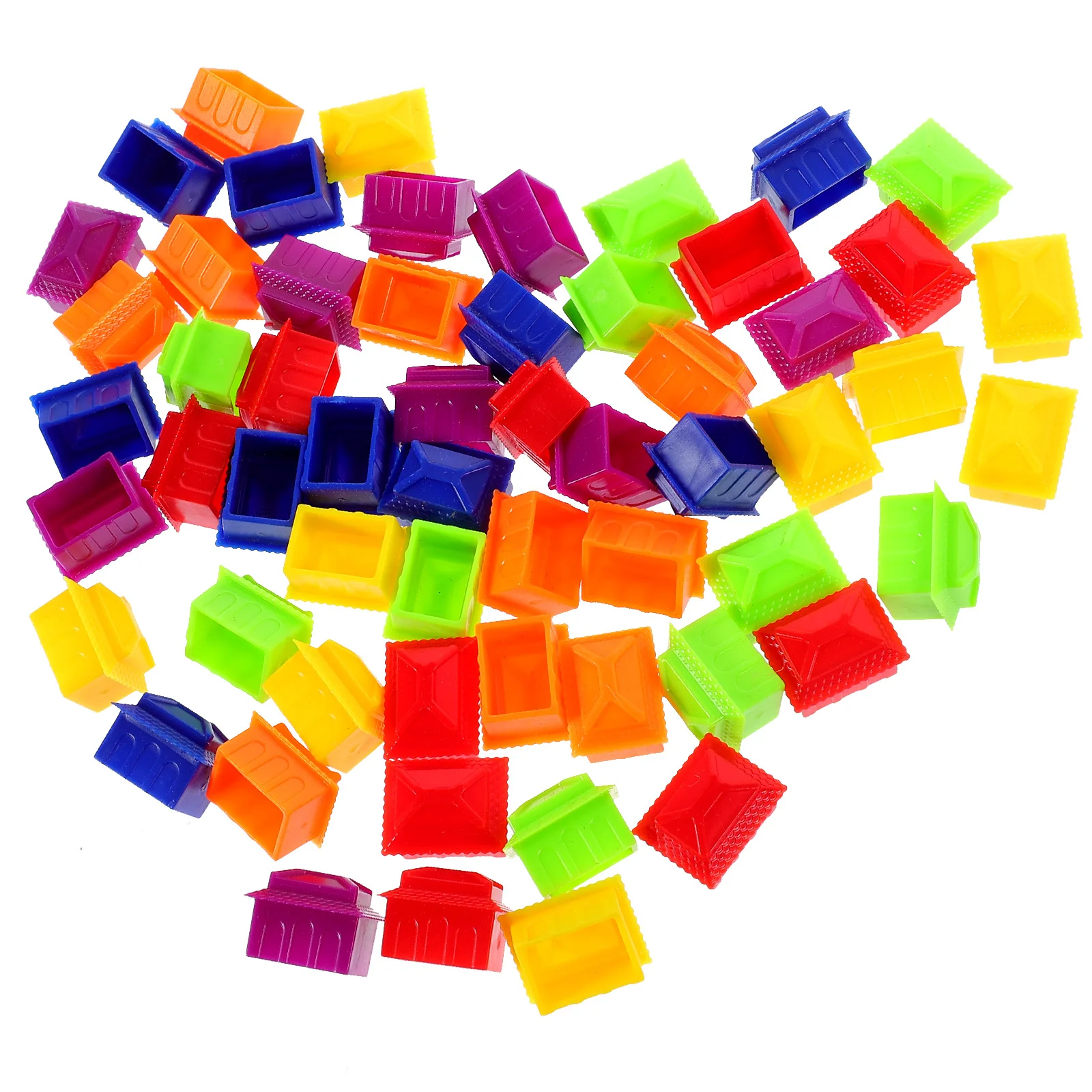 

60pcs Rich Man Board Pieces Mini Replacement Game Pawns Bright Learning Board Game Accessories