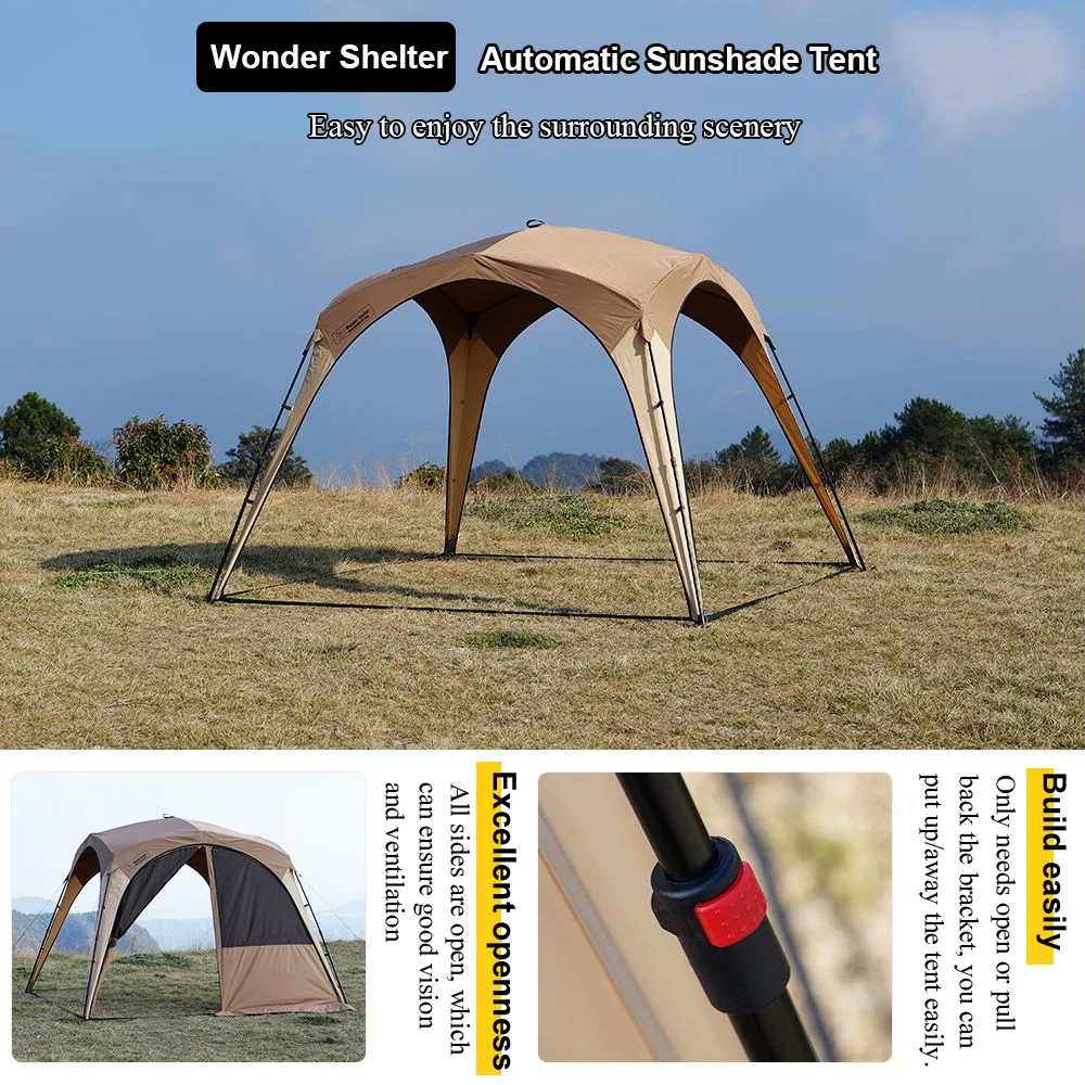 Deerest Automatic Sunshade Tent Wonder Shelter Ultralight 300D Waterproof Camping Tent Outdoor Hiking Travel Tent Sun Shelter