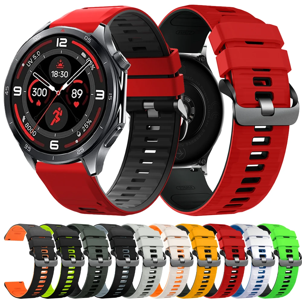 �y�Z�[�����zOnePlus Watch 3 2 2R/OnePlus 46mm�AOPPO Watch 4 Pro X X2/Realme Watch S 2 3 Pro�Ή� 22mm�V���R���X�g���b�v/�o���h/�u���X���b�g