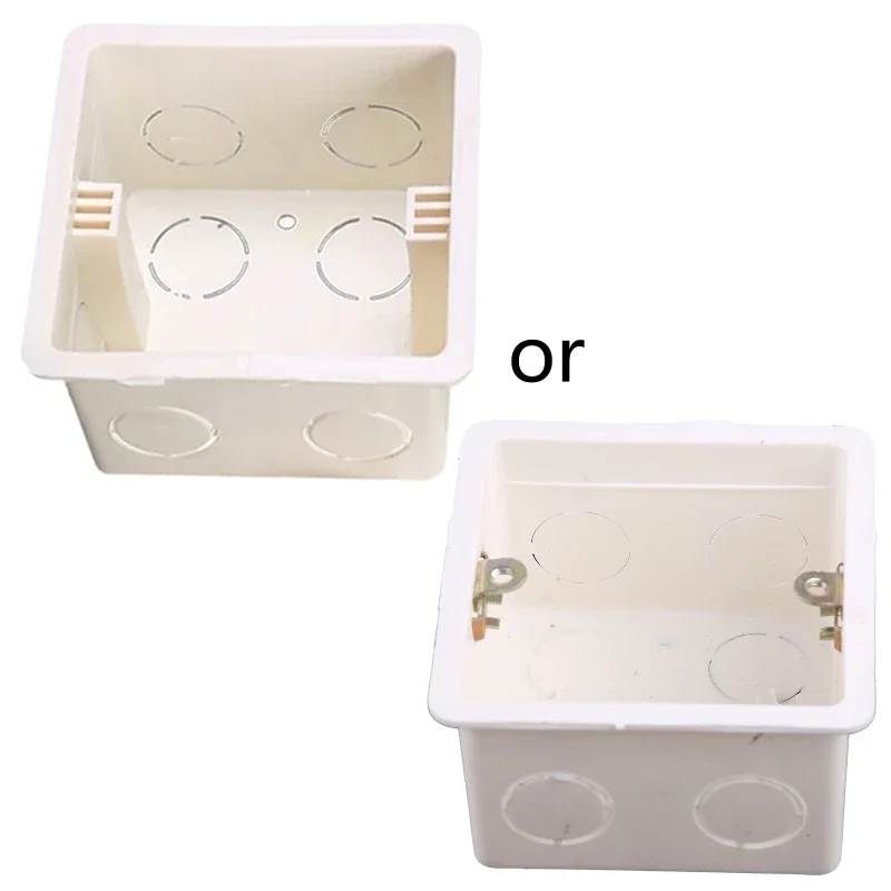 80x80 PVC Junction Box Wall Mount Cassette For Switch Socket Base Bottom