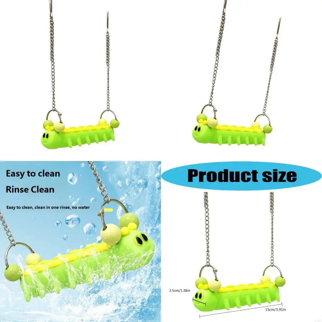 L9BE MultiFunctional Parrots Swing Chewable Perch Enrichment Hummingbird For Budgies Canaries