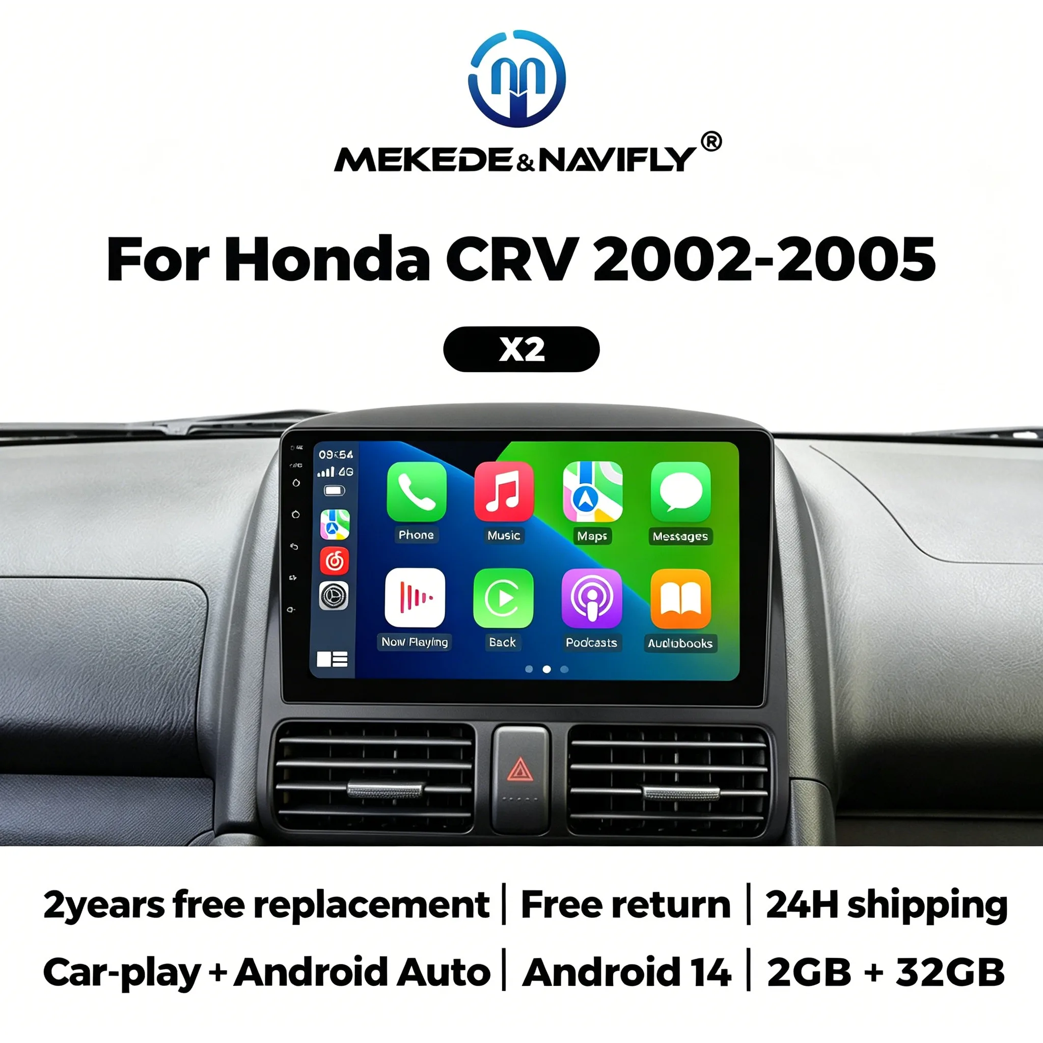 

GPS Navigation Car Radio for Honda CR-V CRV 2 2001 - 2006 Android Multimedia Video Player Carplay Auto Stereo RDS 2din Head Unit