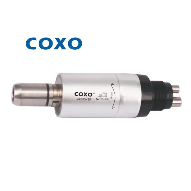 COXO CX235-3F M-3M4 Stainless Low-Speed Handpiece - 4-Hole Air Motor External Waterway for Controlled Slow Grinding Procedures