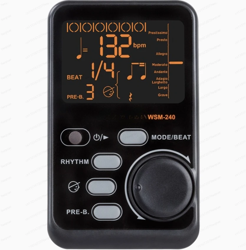 

WSM-240 metronome for piano, guitar, drums, guzheng, and vocal tuning, button battery operated