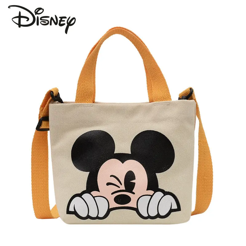 Borsa a tracolla per bambini Disney Mickey borsa da donna per cartoni animati di moda borsa portaoggetti di grande capacità portafoglio Casual in tela Zero