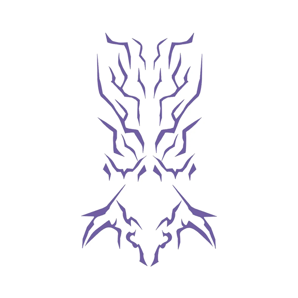 2025년 만화 악마 사냥꾼 K팝 코스프레 루미 보라색 타투 스티커 의상 액세서리 파티 변장 할로윈 롤플레잉 소품