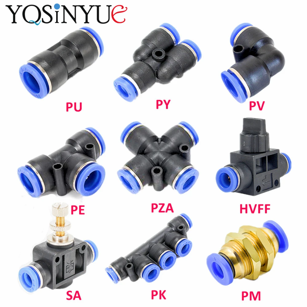 4mm 6mm 8mm 10mm 12mm 14mm złączka pneumatyczna złącze rury rury szybkozłącza powietrza wody Push w wąż Couping PU PY PK PE PV SA