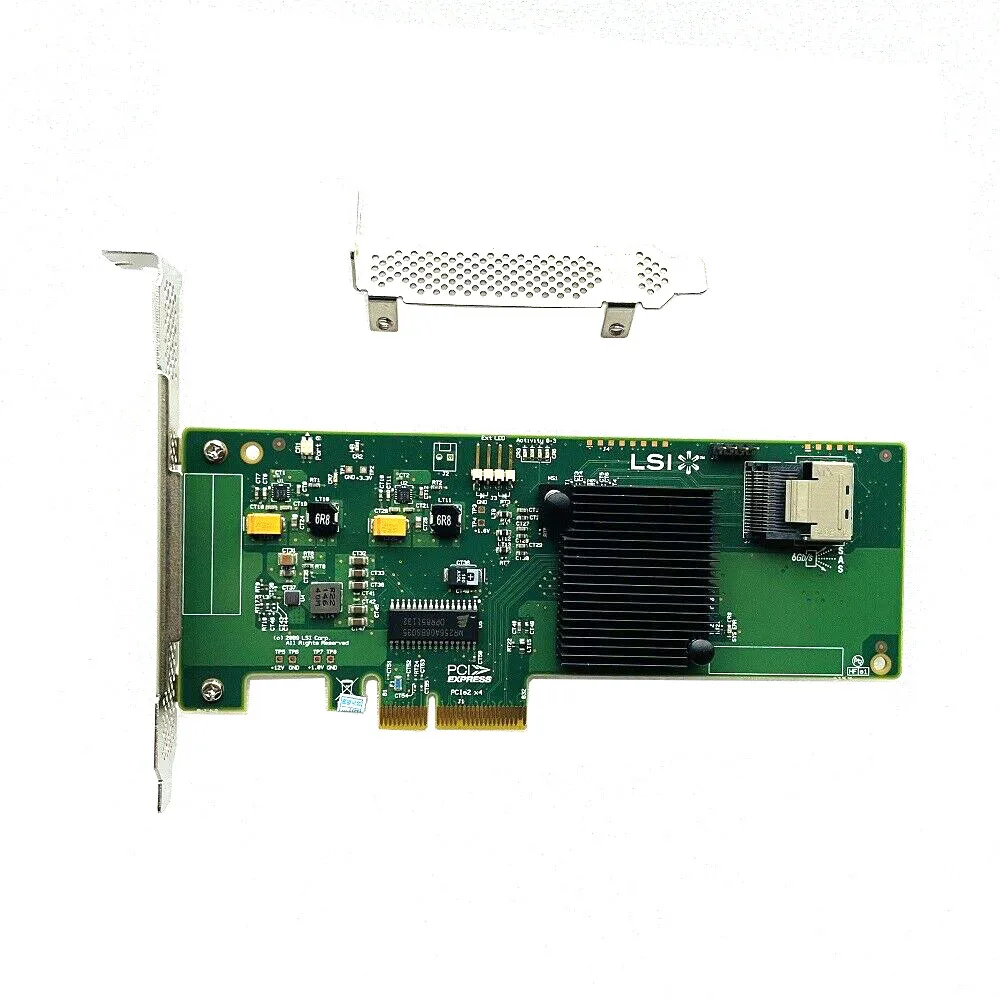 LSI 9211-4i 6G SAS HBA FW:P20 IT Mode ZFS FreeNAS unRAID + SFF-8087-8482 SAS Cable