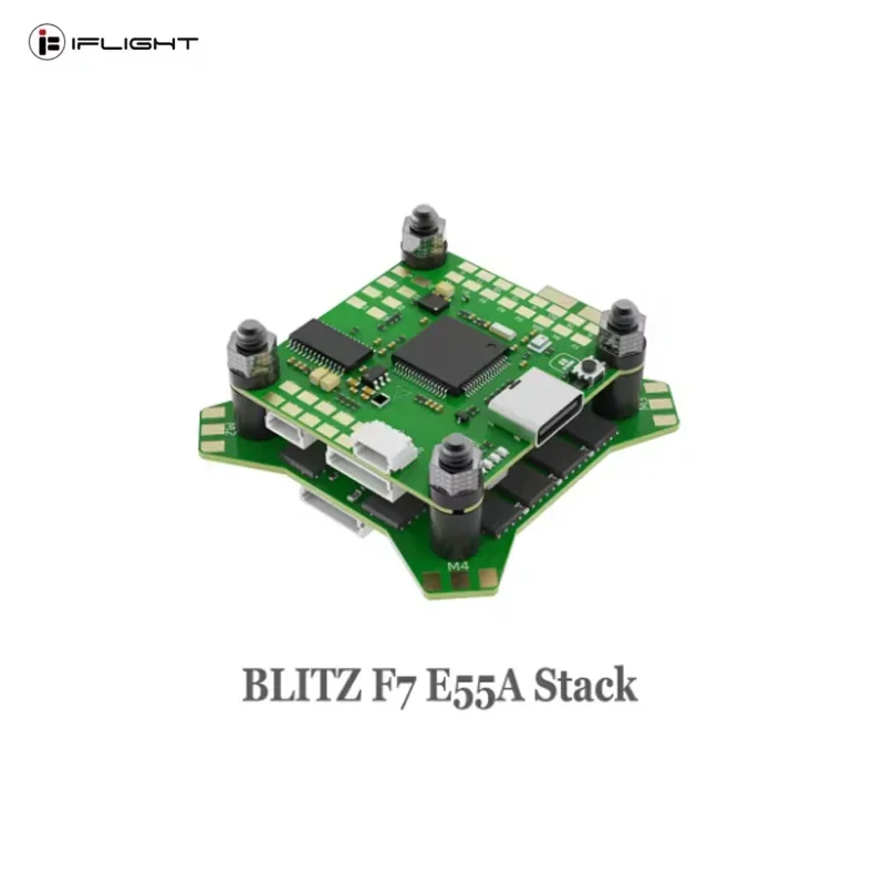 IFlight BLITZ STM32 F722 F7 Flight Controller W/ BLITZ E55 55A 4-IN-1 ESC 2-6S DShot150/300/600/MultiShot/ OneShot for FPV Drone