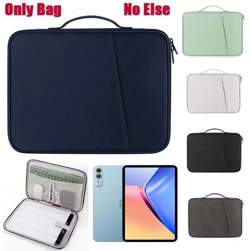 

for OSCAL Pad 200 13.4inch Tablet Bag Waterproof Sleeve Handle Zip Pouch Storage Bag for Cable Mouse Keyboard Carry Case