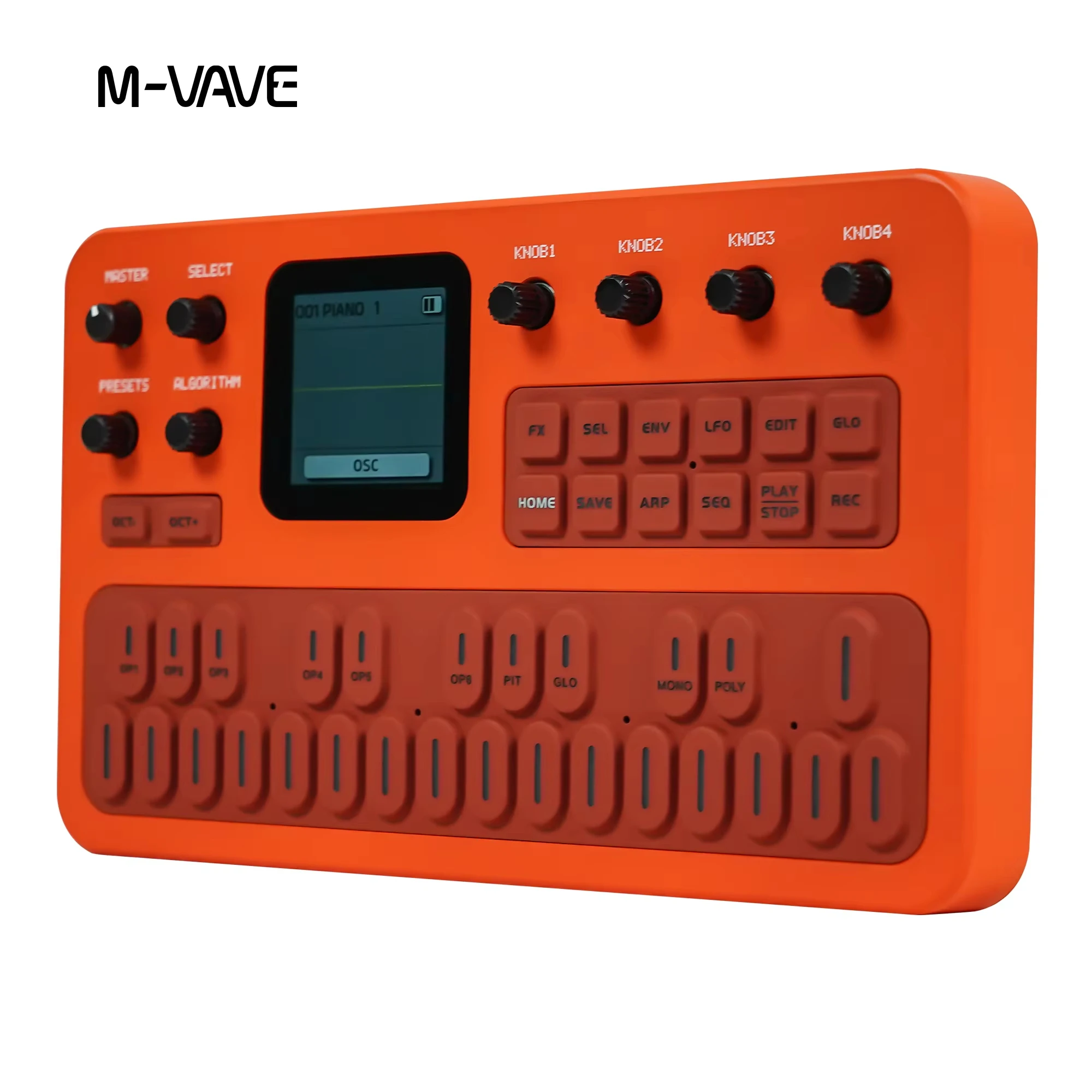 M-VAVE NEW FM-1 휴대용 FM 신디사이저 6-오퍼레이터 32-알고리즘 128 프리셋 내장 스피커 블루투스 MIDI 12시간 배터리 썸네일 5