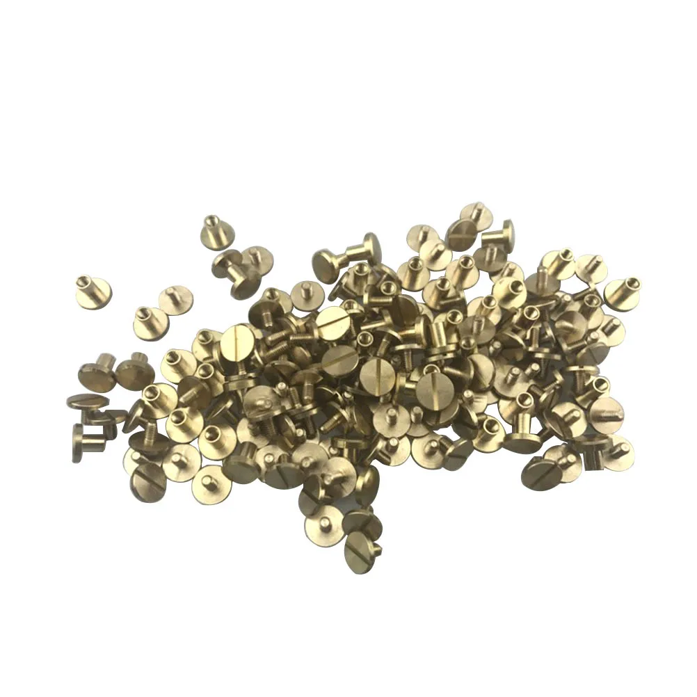 

20Pcs Brass DIY Screw Studs Molded Button Nail Rivets Durable for Custom Belt Bags Handbags DIY Screw Studs