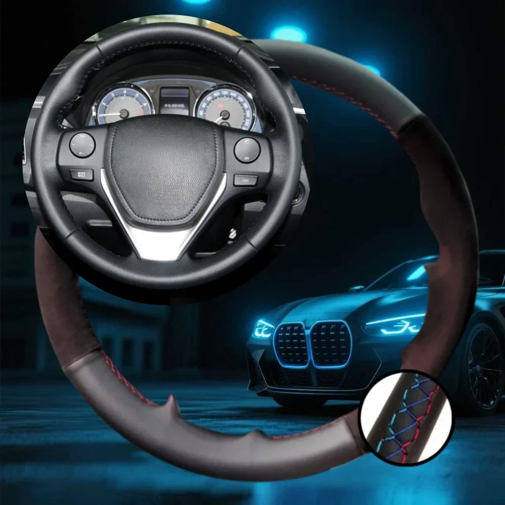 

Индивидуальный чехол на руль автомобиля для Toyota RAV4 2013-2018 Toyota Corolla 2014-2017 Auris 2013-2016, сшитая вручную накидка на руль