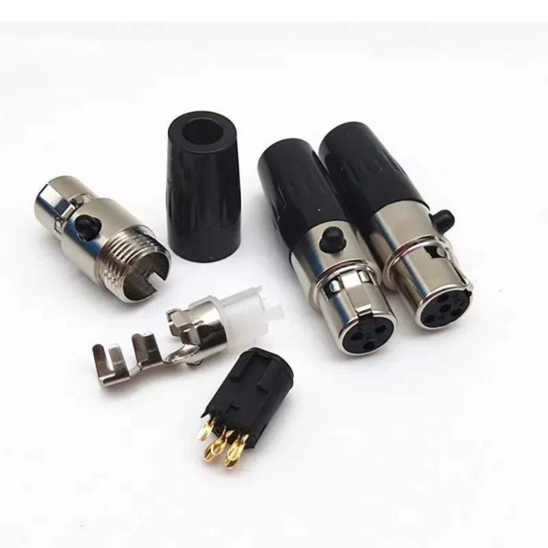 5/20pcs Mini XLR 3/4/5/6Pins Female Plug Small XLR Audio Microphone Connector MIC for Cable Soldering Straight