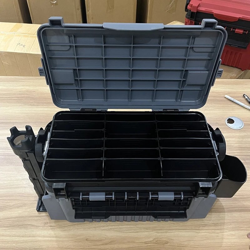 Organizador de caja de Pesca grande, cubo multifunción para señuelos vivos, engrosamiento de caja de almacenamiento, accesorios de Pesca, caja de