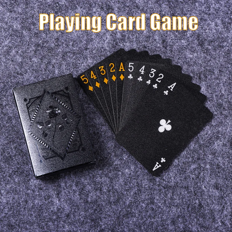 New Color Black Gold Playing Card Game Card Group Waterproof Poker Suit Magic Dmagic Package Board Game Collection Entertainment