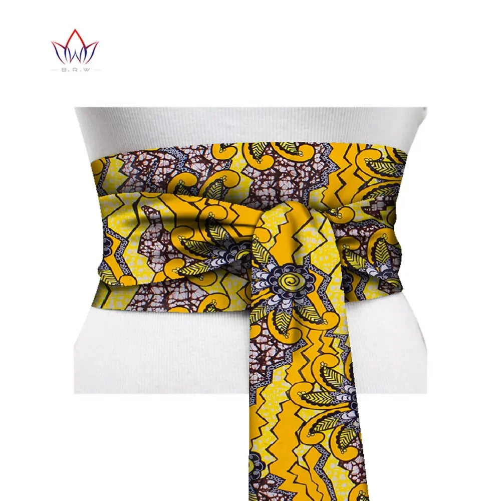 2024 African Print Obi Ankara Green Yellow Peplum Belt Button Skirts For Women Gift Handmade Statement Belt Accessory WYb265