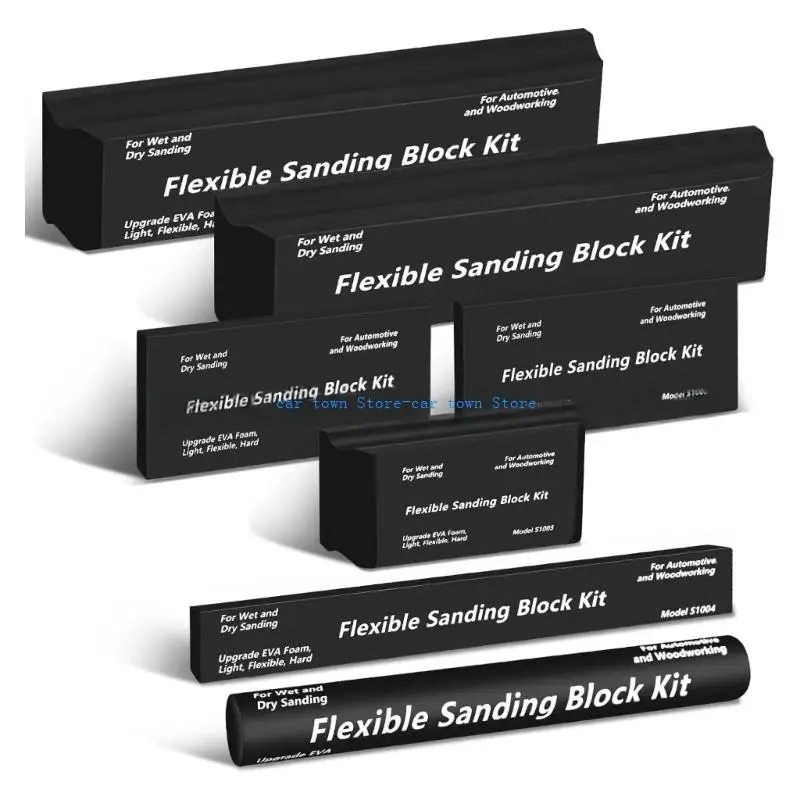 

RXJE Professional 7Pcs EVA Sanding Sponge Blocks Car Detailing Sanding Tool Foam Construction Sander Sponges